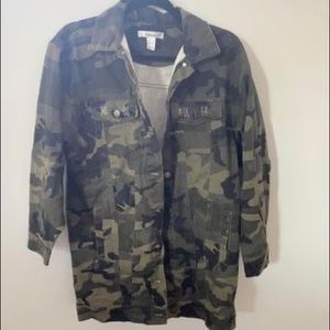 Long army Jean jacket